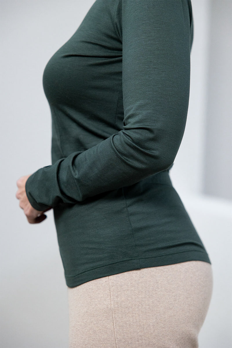 Feiner Langarm Rollkragen aus Tencel